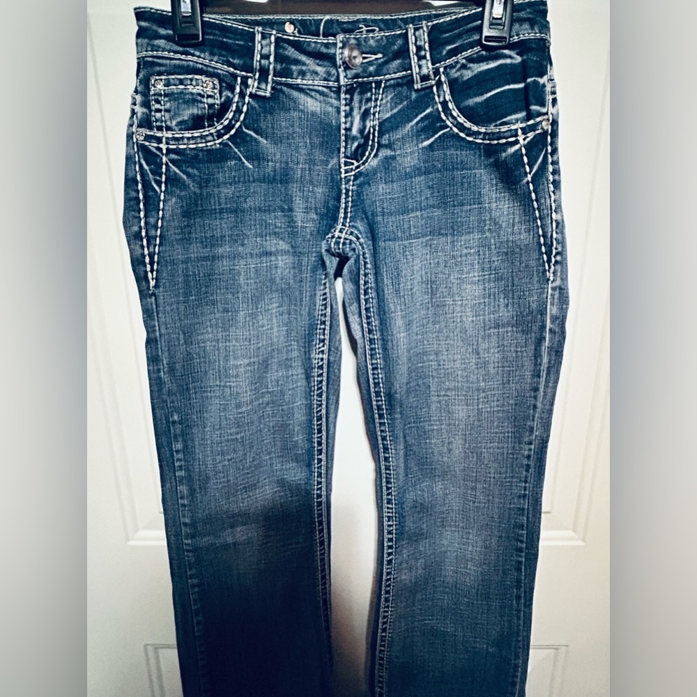 🌟🌟EUC🌟🌟 ROSE BOOT CUT SIZE 26/34 Classic Woman’s Blue Jeans - Picture 2 of 13
